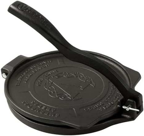 Victoria 8 Inches Cast Iron Tortilla Press, Roti Maker and Tortilladora, Pataconera Seasoned with Flaxseed Oil, Made in Colombia, Traditional Style, Black | Pataconera, Seasoned with Flaxseed Oil, Made in Colombia, Traditional Style, Black|B00HWEIKZO