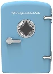 Frigidaire Retro 9-Can Mini Personal Fridge Portable Cooler for Car, Office, Bedroom, Dorm Room, or Cabin, 11.8" D x 7.1" W x 10.1" H, PINK|B0BQ5DGSXH