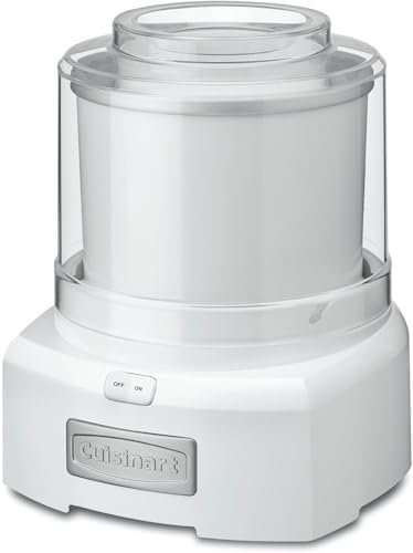 Cuisinart Ice Cream Maker Machine, Ready in 20, 1.5 qt Freezer Bowl | Ice cream maker, frozen yogurt machine & sorbet maker, includes double-insulated freezer bowl & easy-lock lid, ICE-21P1ES|B003KYSLMW