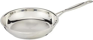 Cuisinart 8-Inch Open Skillet, Stainless Steel Skillet, Large Kitchen Pan, Dishwasher Safe, Compatible with Induction, Electric, Gas Cooktops, Oven Safe Saucepan, Cool Grip Handles|B00008CM6A