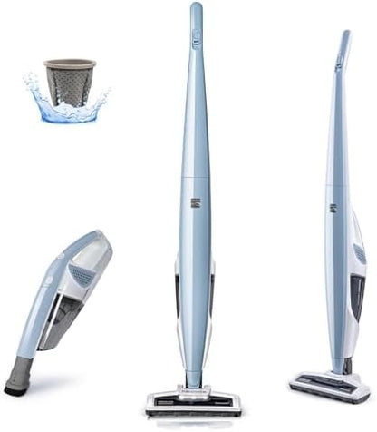 Kenmore DS1020 16V Cordless Stick Vacuum Lightweight 2-in-1 Handheld | LED Headlight with 2-Speed Power Control for Hardwood Floor, Carpet & Pet Hair, Gray-Blue|B0CKX1DZD6