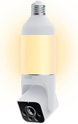 WYZE Bulb Cam - 2K HD Smart Light Bulb Security Camera with Color Night Vision, 800-Lumen Dimmable LED, 160° Wide View, Motion Detection & Siren, E26 Socket, Alexa/Google/IFTTT|B0DPKWGZ1D