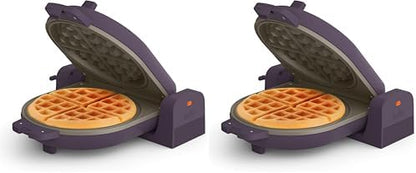 bella Flip-n-Store Waffle Maker with EverGood™ Ceramic Nonstick Coating, Fits-anywhere™ Kitchenware, Power Indicator Light, Cool Touch Handle & Cord Wrap, 7” Wide & 1" Deep Plates, 1000 Watt, Oatmilk|B0CYHZFMFX