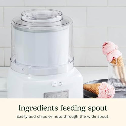 Cuisinart Ice Cream Maker Machine, Ready in 20, 1.5 qt Freezer Bowl | Ice cream maker, frozen yogurt machine & sorbet maker, includes double-insulated freezer bowl & easy-lock lid, ICE-21P1ES|B003KYSLMW