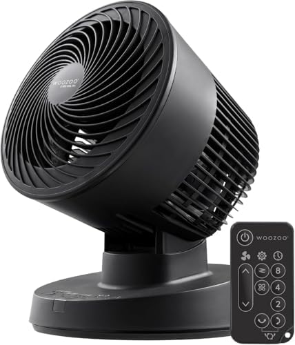 IRIS USA WOOZOO Air Circulator Fan with Remote, 8 Speeds, DC Motor, Black | 82ft Max Air Distance, 65° Tilt, Multi-Directional Oscillation, Ultra Quiet Desk Fan for Bedroom, Office, Dorm|B0DLJ2MDVX