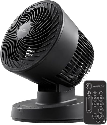 IRIS USA WOOZOO Air Circulator Fan with Remote, 8 Speeds, DC Motor, Black | 82ft Max Air Distance, 65° Tilt, Multi-Directional Oscillation, Ultra Quiet Desk Fan for Bedroom, Office, Dorm|B0DLJ2MDVX