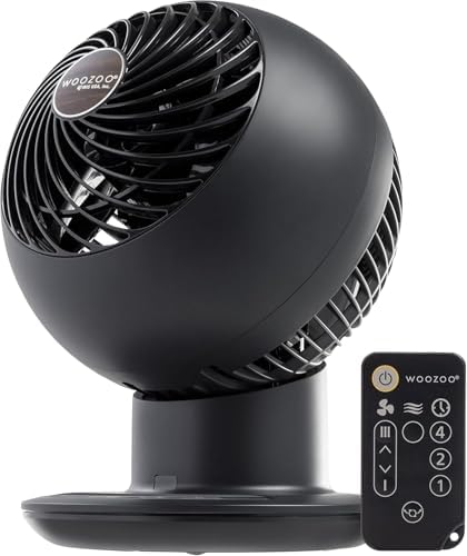 IRIS USA WOOZOO Air Circulator Fan with Remote, 8 Speeds, DC Motor, Black | 82ft Max Air Distance, 65° Tilt, Multi-Directional Oscillation, Ultra Quiet Desk Fan for Bedroom, Office, Dorm|B0DLJ2MDVX