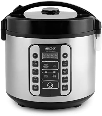AROMA Digital Rice Cooker, 4-Cup (Uncooked) / 8-Cup (Cooked), Steamer, Grain Cooker, Multicooker, 2 Qt, Stainless Steel Exterior, ARC-914SBD|B007WQ9YNO