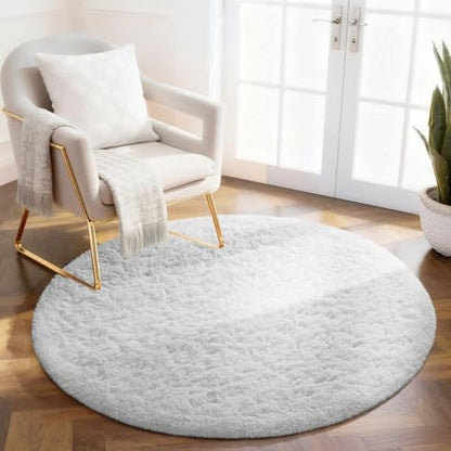 Ophanie Area Rugs for Living Room Bedroom, Washable Non-Slip Fluffy Soft Grey Shag Carpet, Indoor Floor Gray 4x6 Fuzzy Shaggy Living Room Plush Rug for Kids Home Dorm Decor Aesthetic|B0852WLH7M