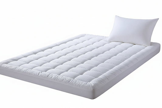 EASELAND Queen Size Mattress Pad Cotton Pillow Top Mattress Topper White | Cooling Mattress Cover Cotton Top,8-21" Deep Pocket Protector,60x80 Inches,Boxing Quilted & Machine Washable|B073ZY6XH3