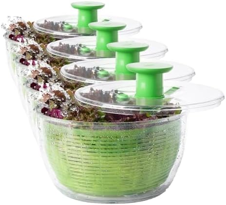 OXO Good Grips Salad Spinner | Lettuce Spinner | Fruit Washer | Fruit Washing Bowl with Strainer | Vegetable Cleaner | Salad Cleaner | Lettuce Washer | 6.22 Quart Capacity|B00004OCKR
