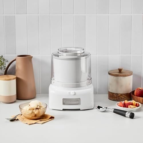 Cuisinart Ice Cream Maker Machine, Ready in 20, 1.5 qt Freezer Bowl | Ice cream maker, frozen yogurt machine & sorbet maker, includes double-insulated freezer bowl & easy-lock lid, ICE-21P1ES|B003KYSLMW