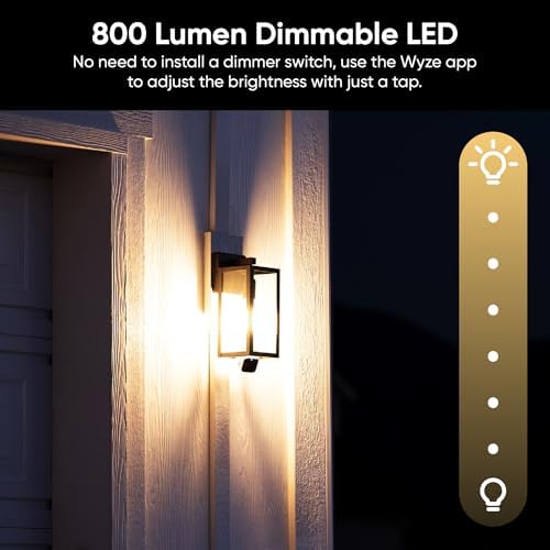 WYZE Bulb Cam - 2K HD Smart Light Bulb Security Camera with Color Night Vision, 800-Lumen Dimmable LED, 160° Wide View, Motion Detection & Siren, E26 Socket, Alexa/Google/IFTTT|B0DPKWGZ1D