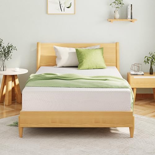 EGOHOME Full Size Memory Foam Mattress 8 Inch, Green Tea, Medium Firm | Bed Mattress in A Box, Cooling Green Tea Gel, Pressure Relief, CertiPUR-US Certified, Fiberglass Free, 75''L x 54''W, White|B0DKT9ZGW3