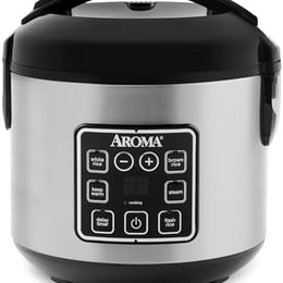 AROMA Digital Rice Cooker, 4-Cup (Uncooked) / 8-Cup (Cooked), Steamer, Grain Cooker, Multicooker, 2 Qt, Stainless Steel Exterior, ARC-914SBD|B007WQ9YNO