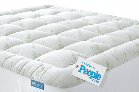 Niagara Sleep Solution Ultra Soft & Cooling Mattress Topper - Full Size | Rayon Derived from Bamboo, Pillow Top Mattress Pad, 20" Deep Pocket, Back Pain Relief, Perfect for Hot Sleepers, Green|B07JQSWJJS