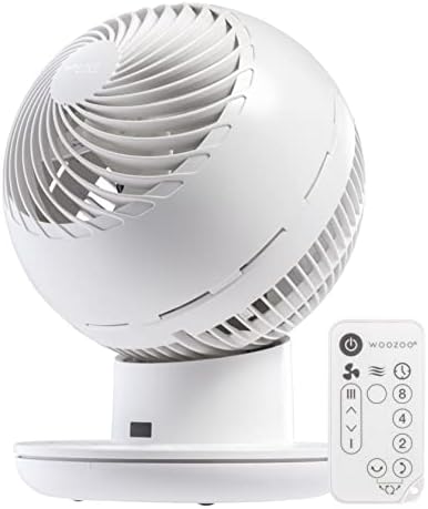 IRIS USA WOOZOO Air Circulator Fan with Remote, 8 Speeds, DC Motor, Black | 82ft Max Air Distance, 65° Tilt, Multi-Directional Oscillation, Ultra Quiet Desk Fan for Bedroom, Office, Dorm|B0DLJ2MDVX