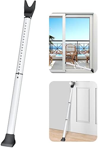 AceMining Door Security Bar, Patio Door Lock, 20-50 in | Sliding Glass Door Security Bar for Patio Door, Window Security and Door Stopper Protection, White|B0BKKTFWJK