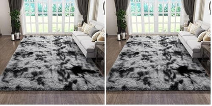 Ophanie Area Rugs for Living Room Bedroom, Washable Non-Slip Fluffy Soft Grey Shag Carpet, Indoor Floor Gray 4x6 Fuzzy Shaggy Living Room Plush Rug for Kids Home Dorm Decor Aesthetic|B0852WLH7M