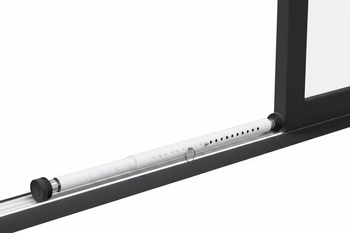 BeBecome Sliding Door Security Bar，17-50 inch Adjustable Patio Door Security bar with Rubber Tips Apartment Bedroom Bottom of Door Heavy Duty Interior White|B0CJ2XMLJ8