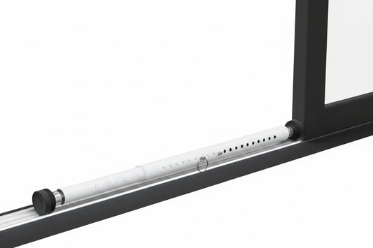 BeBecome Sliding Door Security Bar，17-50 inch Adjustable Patio Door Security bar with Rubber Tips Apartment Bedroom Bottom of Door Heavy Duty Interior White|B0CJ2XMLJ8
