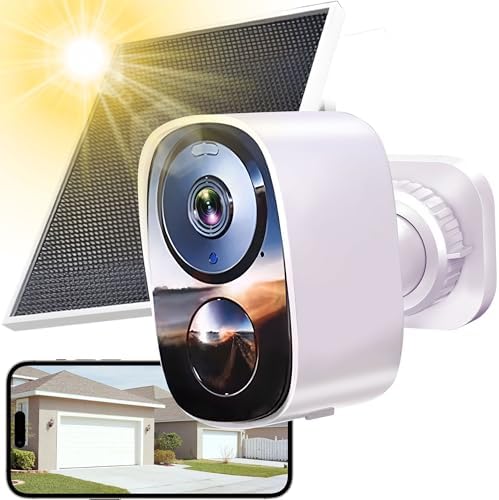 2026 Upgraded 2K Security Cameras Wireless Outdoor, Free Cloud Storage, 1-6 Months Battery Life, Waterproof, 2-Way Talk, AI Motion Detection Spotlight Siren Alarm Cameras for Home Security|B0DXDVNM8P
