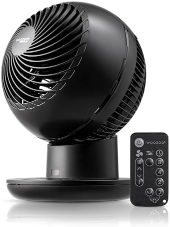 IRIS USA WOOZOO Air Circulator Fan with Remote, 8 Speeds, DC Motor, Black | 82ft Max Air Distance, 65° Tilt, Multi-Directional Oscillation, Ultra Quiet Desk Fan for Bedroom, Office, Dorm|B0DLJ2MDVX