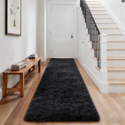 Ophanie Area Rugs for Living Room Bedroom, Washable Non-Slip Fluffy Soft Grey Shag Carpet, Indoor Floor Gray 4x6 Fuzzy Shaggy Living Room Plush Rug for Kids Home Dorm Decor Aesthetic|B0852WLH7M
