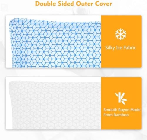 Love Attitude Pillows Queen Size Set of 2, Shredded Memory Foam Pillows | Firm and Cooling Queen Pillows 2 pack, Firmness Adjustable for Side Back Stomach Sleepers|B0C5D7XMTW
