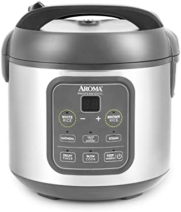 AROMA Digital Rice Cooker, 4-Cup (Uncooked) / 8-Cup (Cooked), Steamer, Grain Cooker, Multicooker, 2 Qt, Stainless Steel Exterior, ARC-914SBD|B007WQ9YNO