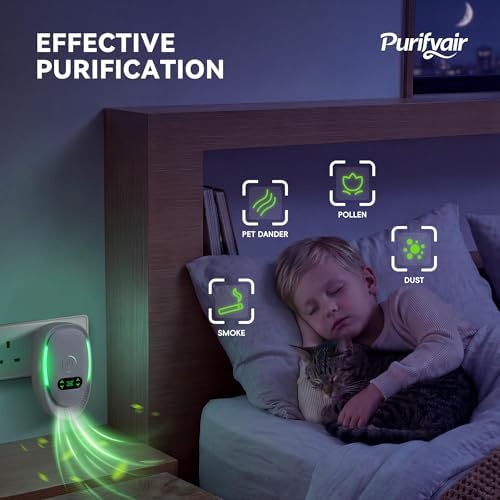 Air Ionizers 3 Pack, Small Negative Ion Air Purifiers for Home,Bedroom | Office, Kitchen & Travel, Low Noise Portable Air Freshener for Odor, Smoke, Dust, Pets, Fresh Odor Eliminator Kit|B0H21M555D