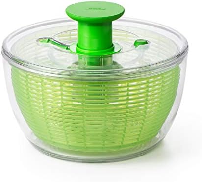 OXO Good Grips Salad Spinner | Lettuce Spinner | Fruit Washer | Fruit Washing Bowl with Strainer | Vegetable Cleaner | Salad Cleaner | Lettuce Washer | 6.22 Quart Capacity|B00004OCKR