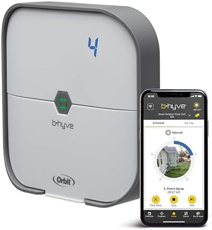 Orbit 57915 B-hyve 4-Zone Indoor Smart Sprinkler Controller|B07DJ2QTW9