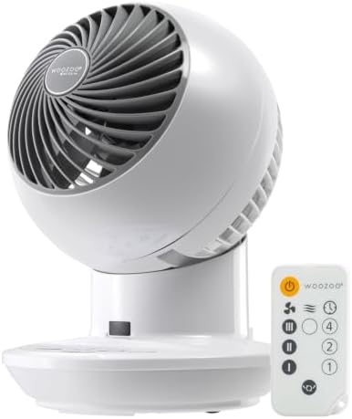 IRIS USA WOOZOO Air Circulator Fan with Remote, 8 Speeds, DC Motor, Black | 82ft Max Air Distance, 65° Tilt, Multi-Directional Oscillation, Ultra Quiet Desk Fan for Bedroom, Office, Dorm|B0DLJ2MDVX