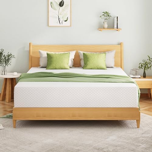 EGOHOME Full Size Memory Foam Mattress 8 Inch, Green Tea, Medium Firm | Bed Mattress in A Box, Cooling Green Tea Gel, Pressure Relief, CertiPUR-US Certified, Fiberglass Free, 75''L x 54''W, White|B0DKT9ZGW3