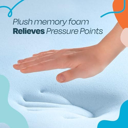 Linenspa Memory Foam Mattress Topper, Twin XL Size - 2 Inch Gel Infused Memory Foam - Plush Feel - Cooling and Pressure Relieving - CertiPUR Certified - Dorm Room Essentials|B01MTO43LV