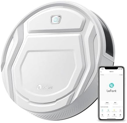Lefant Robot Vacuum Cleaner, Strong Suction, 120 Mins Runtime, Slim, Low Noise, Automatic Self-Charging, Wi-Fi/App/Alexa Control, Ideal for Pet Hair Hard Floor and Daily Cleaning, M210|B08R9LK9K3