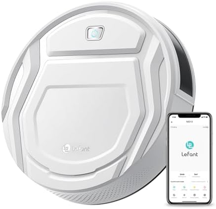 Lefant Robot Vacuum Cleaner, Strong Suction, 120 Mins Runtime, Slim, Low Noise, Automatic Self-Charging, Wi-Fi/App/Alexa Control, Ideal for Pet Hair Hard Floor and Daily Cleaning, M210|B08R9LK9K3