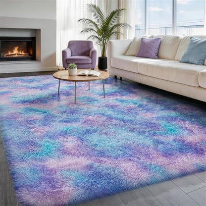 Ophanie Area Rugs for Living Room Bedroom, Washable Non-Slip Fluffy Soft Grey Shag Carpet, Indoor Floor Gray 4x6 Fuzzy Shaggy Living Room Plush Rug for Kids Home Dorm Decor Aesthetic|B0852WLH7M