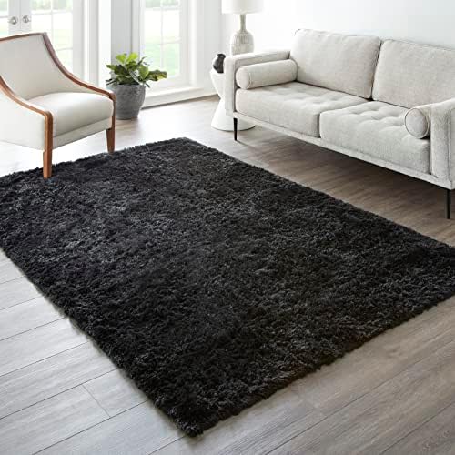 Ophanie Area Rugs for Living Room Bedroom, Washable Non-Slip Fluffy Soft Grey Shag Carpet, Indoor Floor Gray 4x6 Fuzzy Shaggy Living Room Plush Rug for Kids Home Dorm Decor Aesthetic|B0852WLH7M