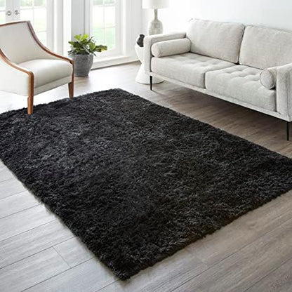 Ophanie Area Rugs for Living Room Bedroom, Washable Non-Slip Fluffy Soft Grey Shag Carpet, Indoor Floor Gray 4x6 Fuzzy Shaggy Living Room Plush Rug for Kids Home Dorm Decor Aesthetic|B0852WLH7M