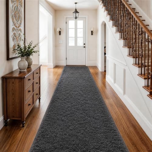 Ophanie Area Rugs for Living Room Bedroom, Washable Non-Slip Fluffy Soft Grey Shag Carpet, Indoor Floor Gray 4x6 Fuzzy Shaggy Living Room Plush Rug for Kids Home Dorm Decor Aesthetic|B0852WLH7M