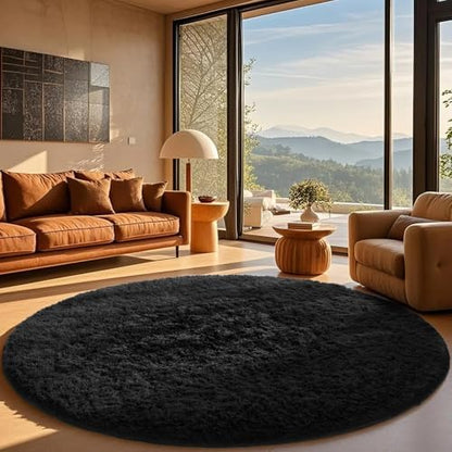 Ophanie Area Rugs for Living Room Bedroom, Washable Non-Slip Fluffy Soft Grey Shag Carpet, Indoor Floor Gray 4x6 Fuzzy Shaggy Living Room Plush Rug for Kids Home Dorm Decor Aesthetic|B0852WLH7M