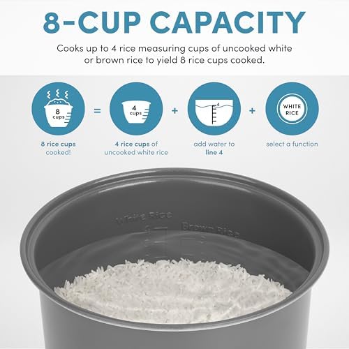 AROMA Digital Rice Cooker, 4-Cup (Uncooked) / 8-Cup (Cooked), Steamer, Grain Cooker, Multicooker, 2 Qt, Stainless Steel Exterior, ARC-914SBD|B007WQ9YNO