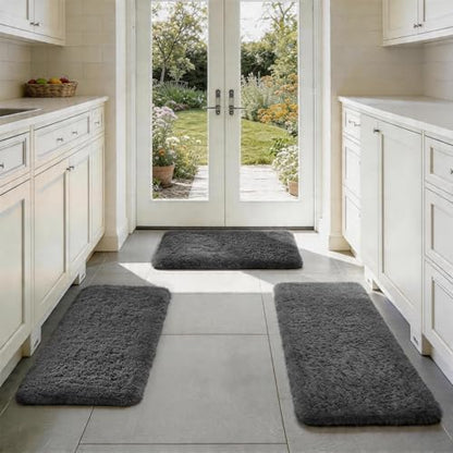 Ophanie Area Rugs for Living Room Bedroom, Washable Non-Slip Fluffy Soft Grey Shag Carpet, Indoor Floor Gray 4x6 Fuzzy Shaggy Living Room Plush Rug for Kids Home Dorm Decor Aesthetic|B0852WLH7M