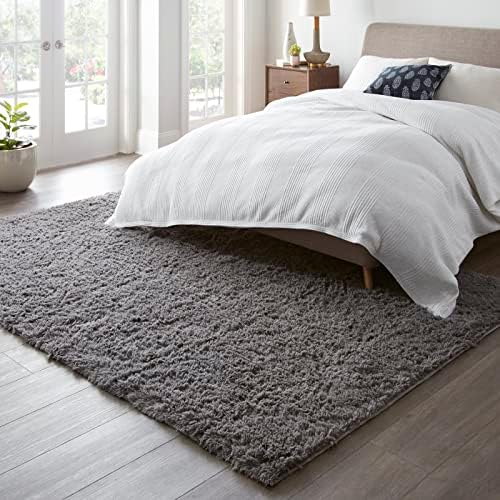 Ophanie Area Rugs for Living Room Bedroom, Washable Non-Slip Fluffy Soft Grey Shag Carpet, Indoor Floor Gray 4x6 Fuzzy Shaggy Living Room Plush Rug for Kids Home Dorm Decor Aesthetic|B0852WLH7M