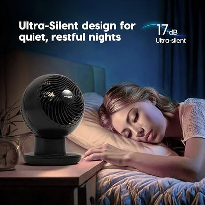 IRIS USA WOOZOO Air Circulator Fan with Remote, 8 Speeds, DC Motor, Black | 82ft Max Air Distance, 65° Tilt, Multi-Directional Oscillation, Ultra Quiet Desk Fan for Bedroom, Office, Dorm|B0DLJ2MDVX