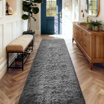 Ophanie Area Rugs for Living Room Bedroom, Washable Non-Slip Fluffy Soft Grey Shag Carpet, Indoor Floor Gray 4x6 Fuzzy Shaggy Living Room Plush Rug for Kids Home Dorm Decor Aesthetic|B0852WLH7M