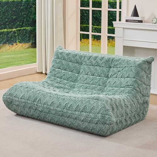 Hobestluk Large Bean Bag Chairs Sofa for Adults Giant BeanBag Couch Lounger | Ergonomic Design,Memory Foam,Washable Cover,Oversized Comfy Chaise Lounger Boneless Couch Living Room | Stripe Grey Large|B0DFB81517
