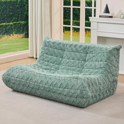 Hobestluk Large Bean Bag Chairs Sofa for Adults Giant BeanBag Couch Lounger | Ergonomic Design,Memory Foam,Washable Cover,Oversized Comfy Chaise Lounger Boneless Couch Living Room | Stripe Grey Large|B0DFB81517